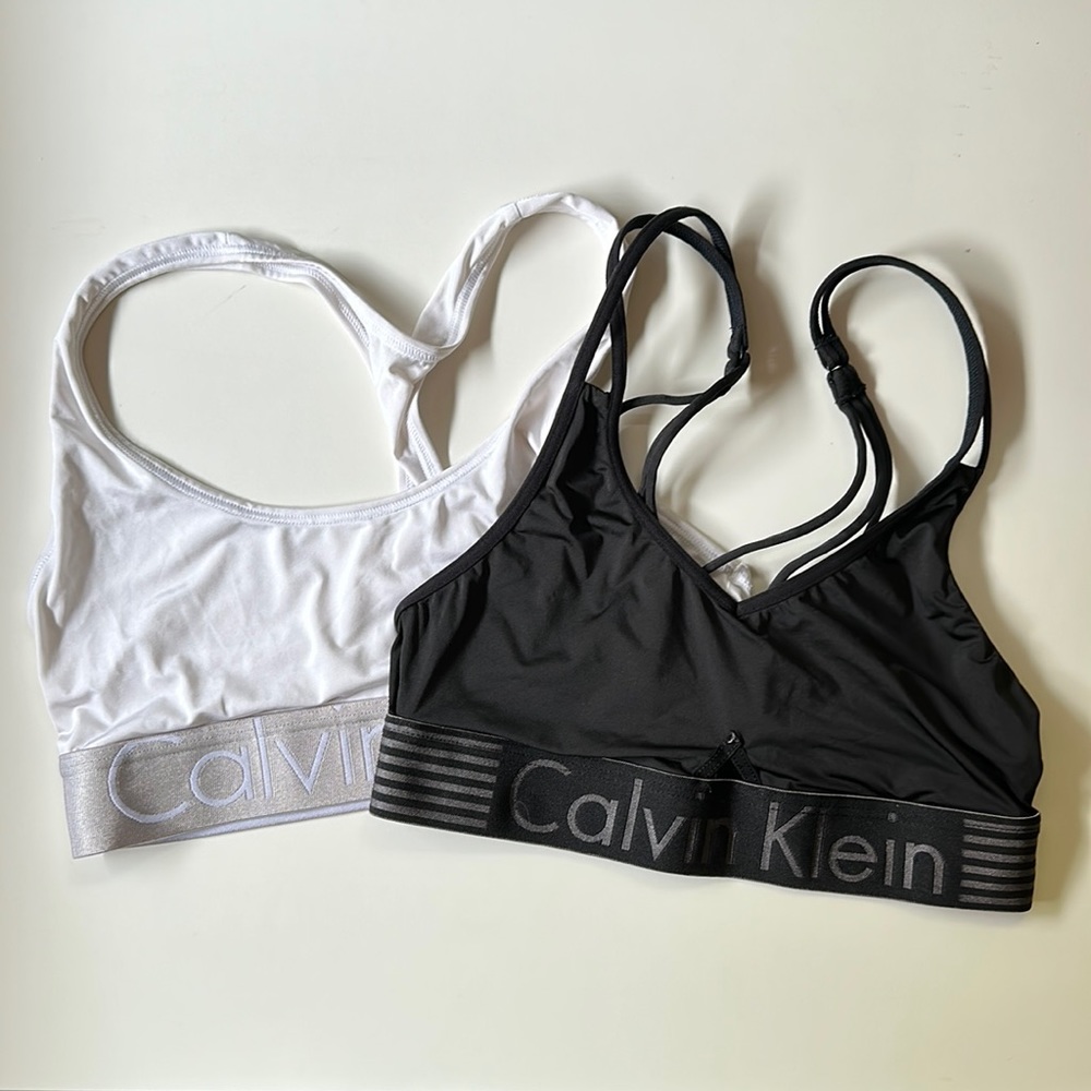 Calvin Klein sports bra bralette lot of 2 small s